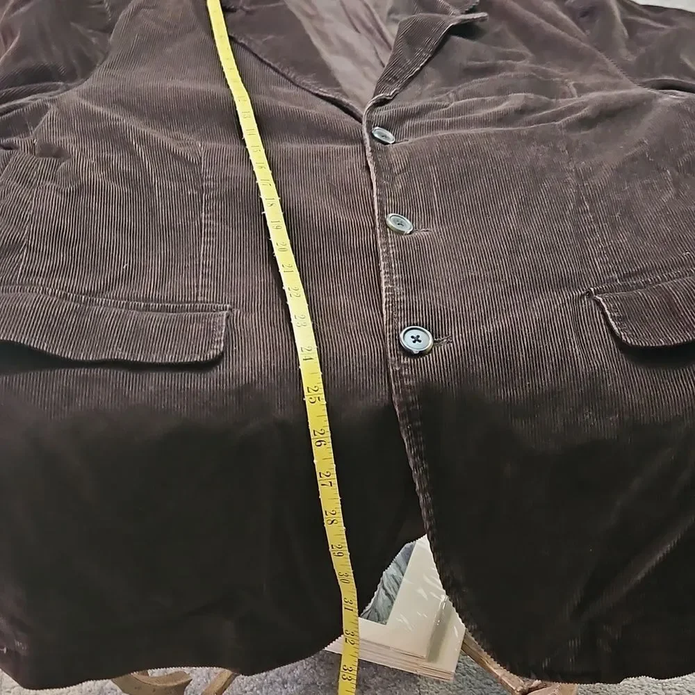 J Crew Men's Brown Corduroy Jacket Size XL